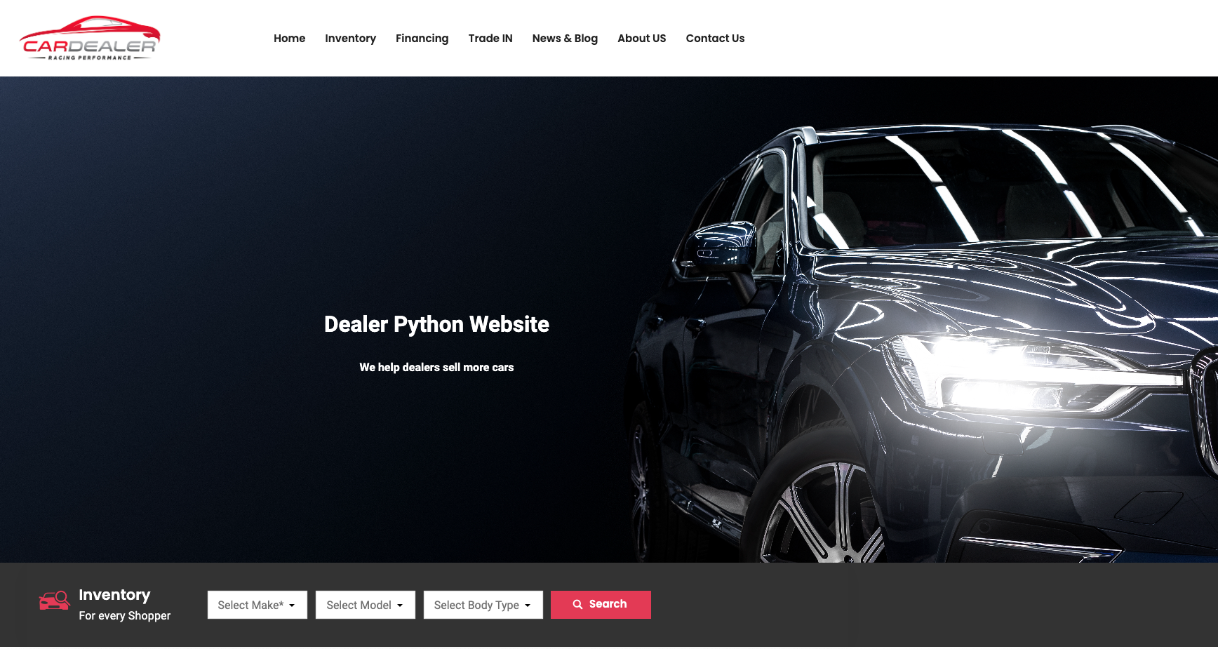 Dealer Website from dealer python