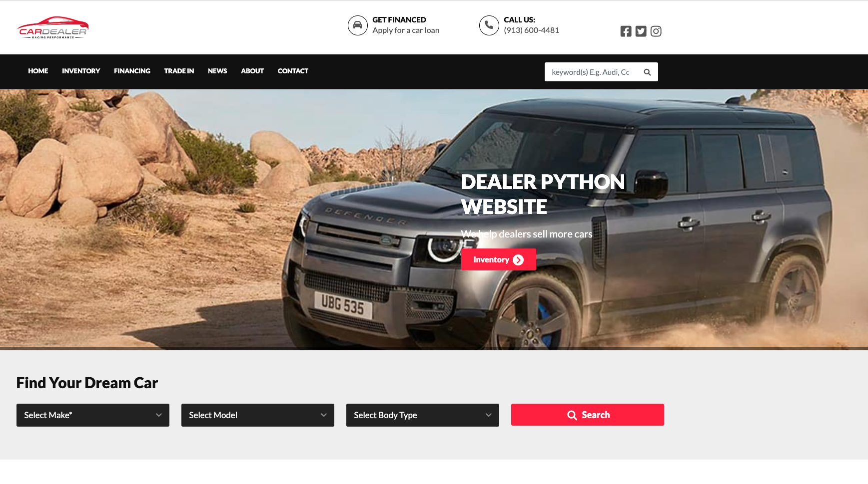 Dealer Website from dealer python
